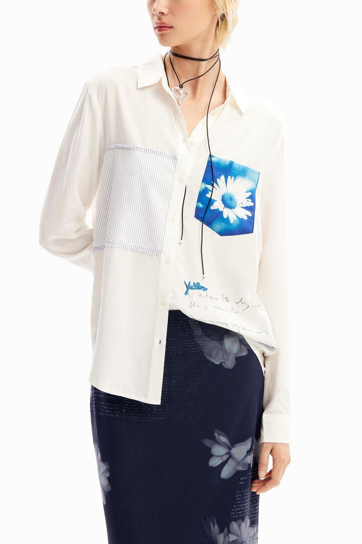Patchwork pocket daisy shirt | Desigual