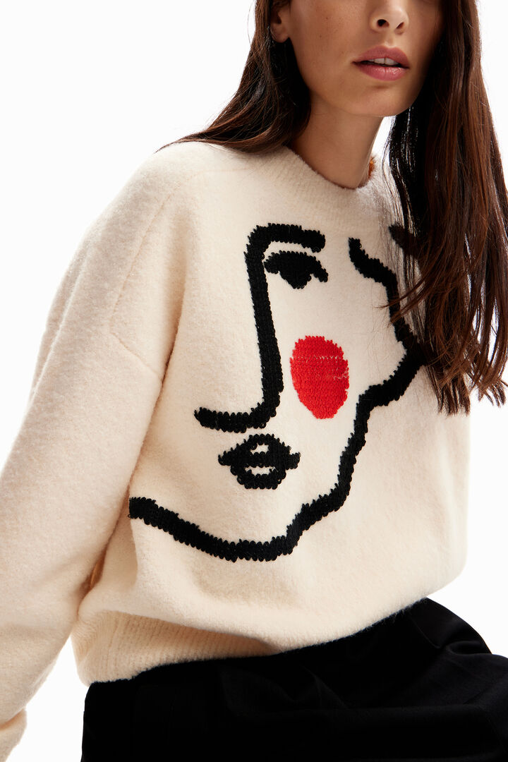 Oversize face pullover | Desigual