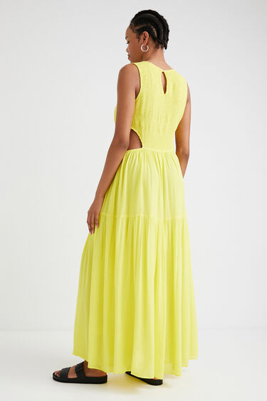 Yellow cut-out dress | Desigual