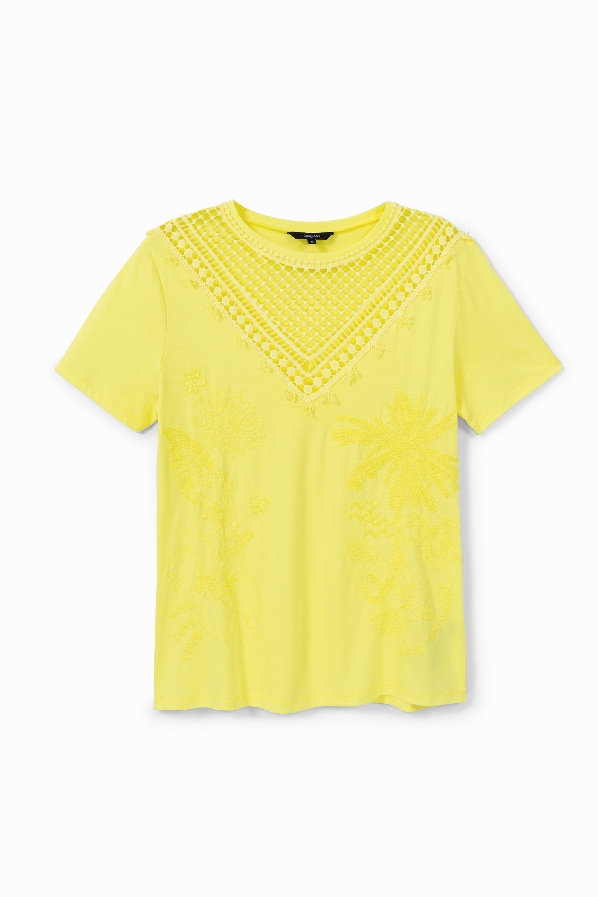 T-Shirt mit aufgesticktem V