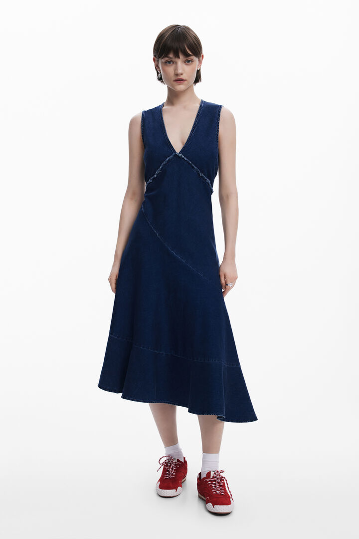 Vestido midi vaquero asimétrico | Desigual