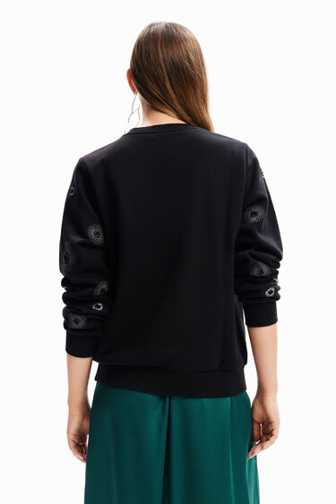 Geometric embroidered sweatshirt | Desigual