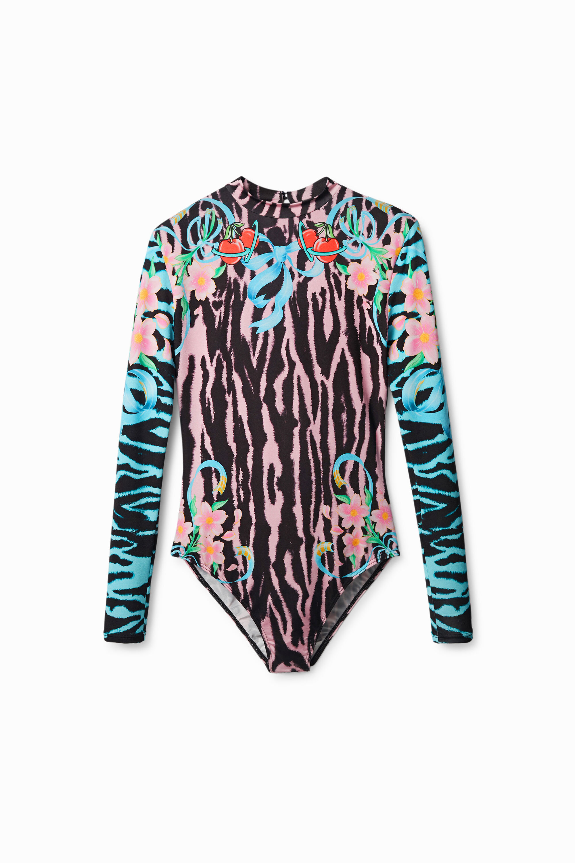 Animal print slim bodysuit