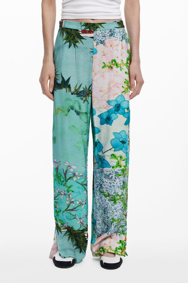 Calça estampada com flores | Desigual