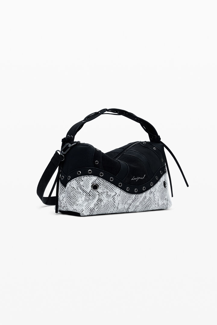 Bolso serpiente tachuelas grande | Desigual