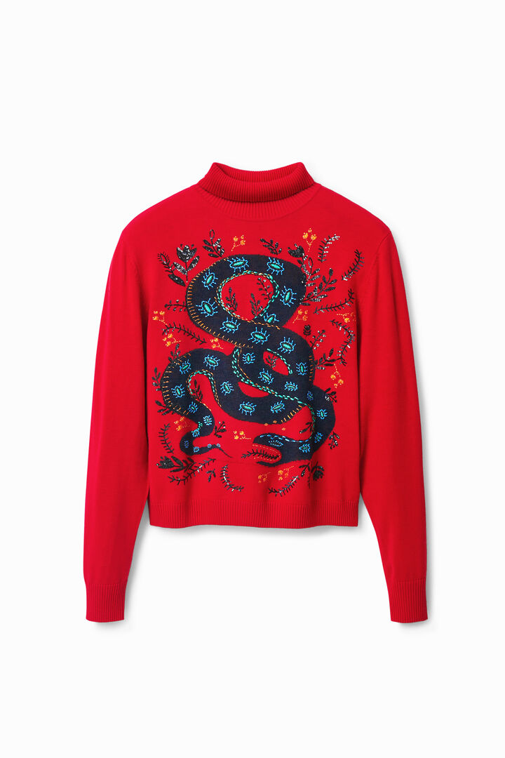 Pull col roulé serpent | Desigual