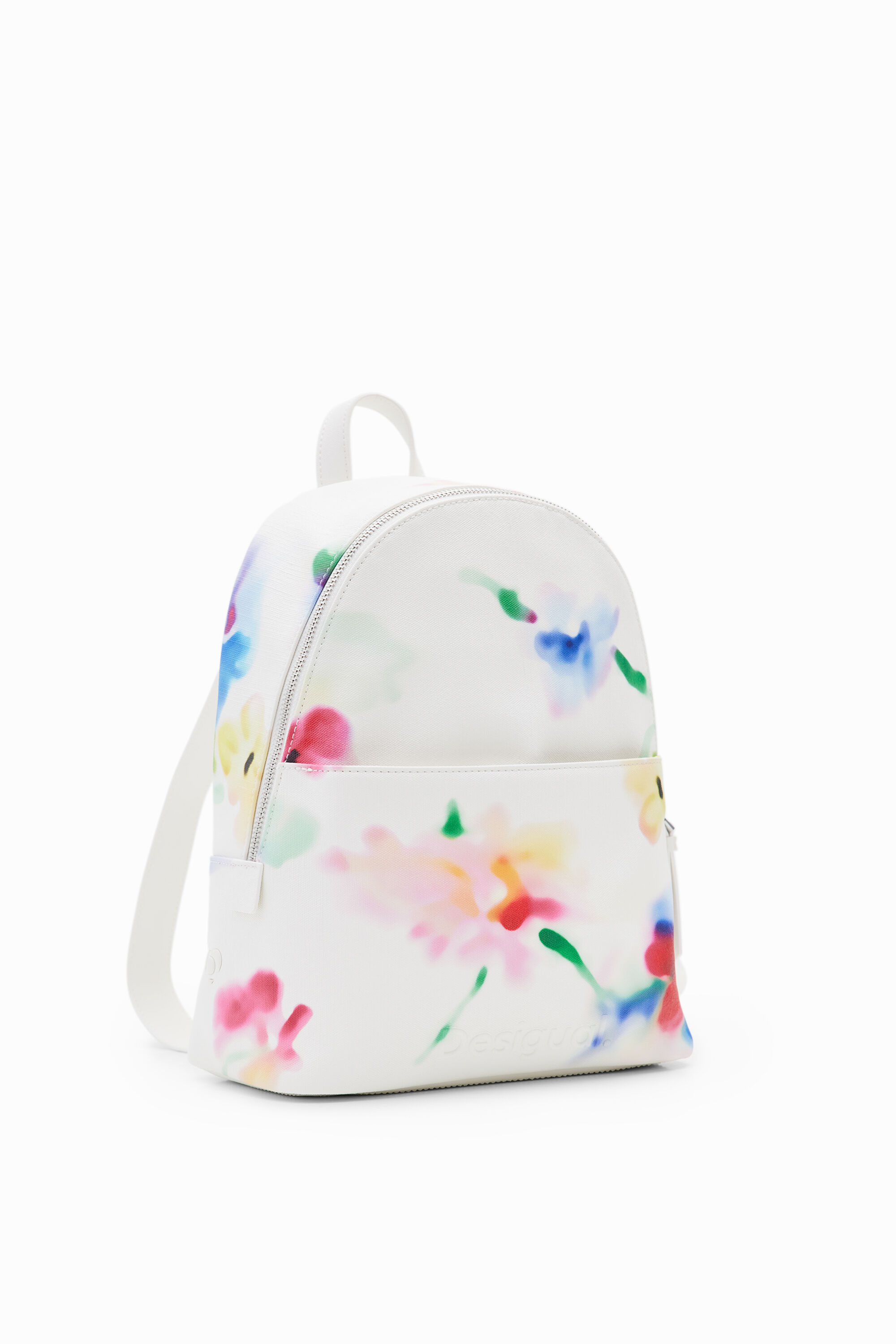 Shop Desigual S Floral Backpack In White