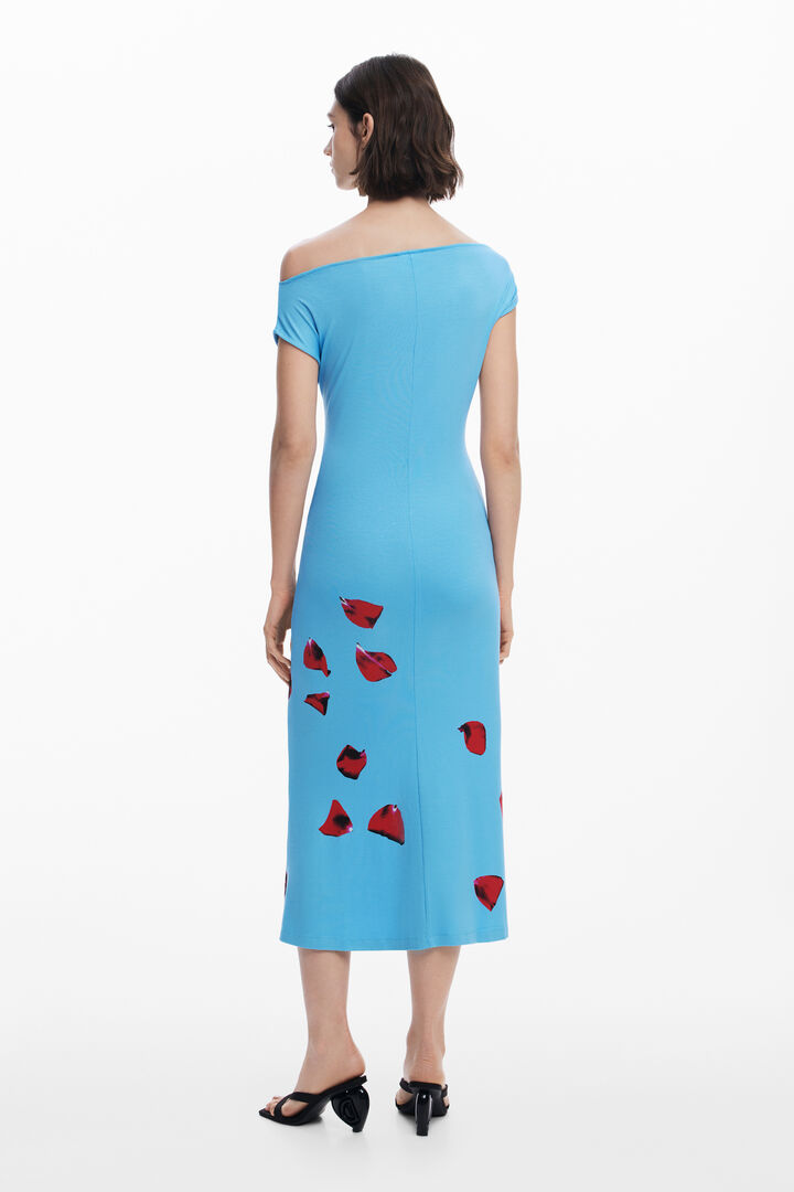 Vestido bardot pétalos Tyler McGillivary | Desigual