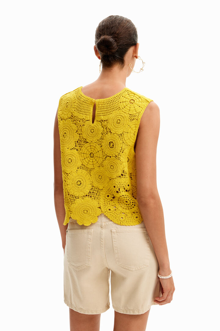 Floral crochet T-shirt | Desigual