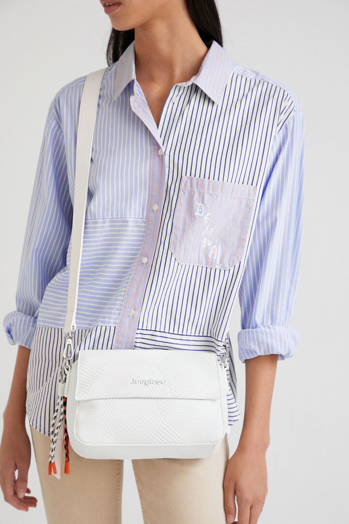 Striped geometric sling bag | Desigual