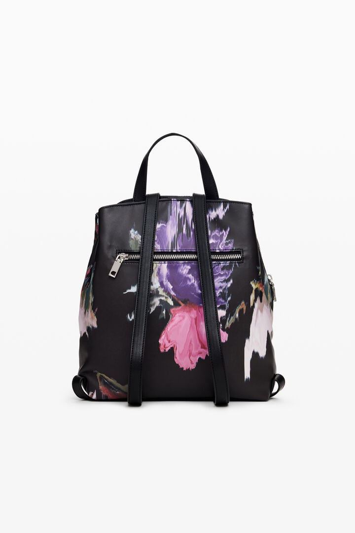 Mochila mini efecto piel | Desigual