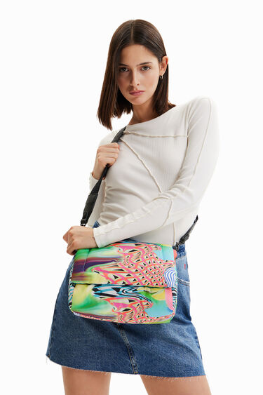 Midsize psychedelic crossbody bag | Desigual