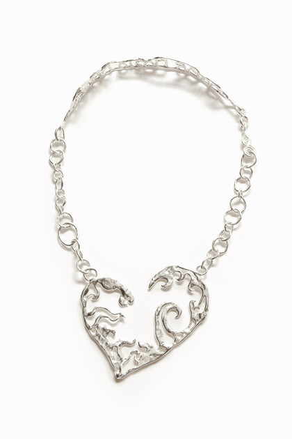 Zalio silver plated heart necklace