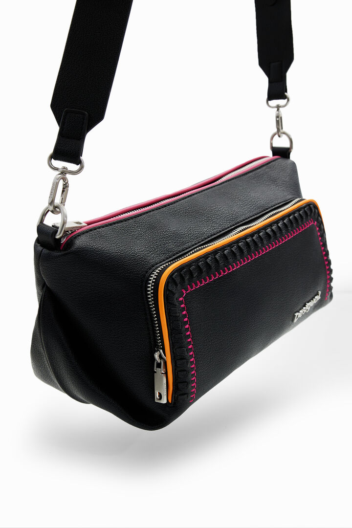 M embroidered shoulder bag | Desigual
