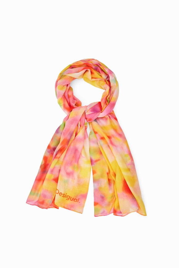 Lenço retangular print desfocado