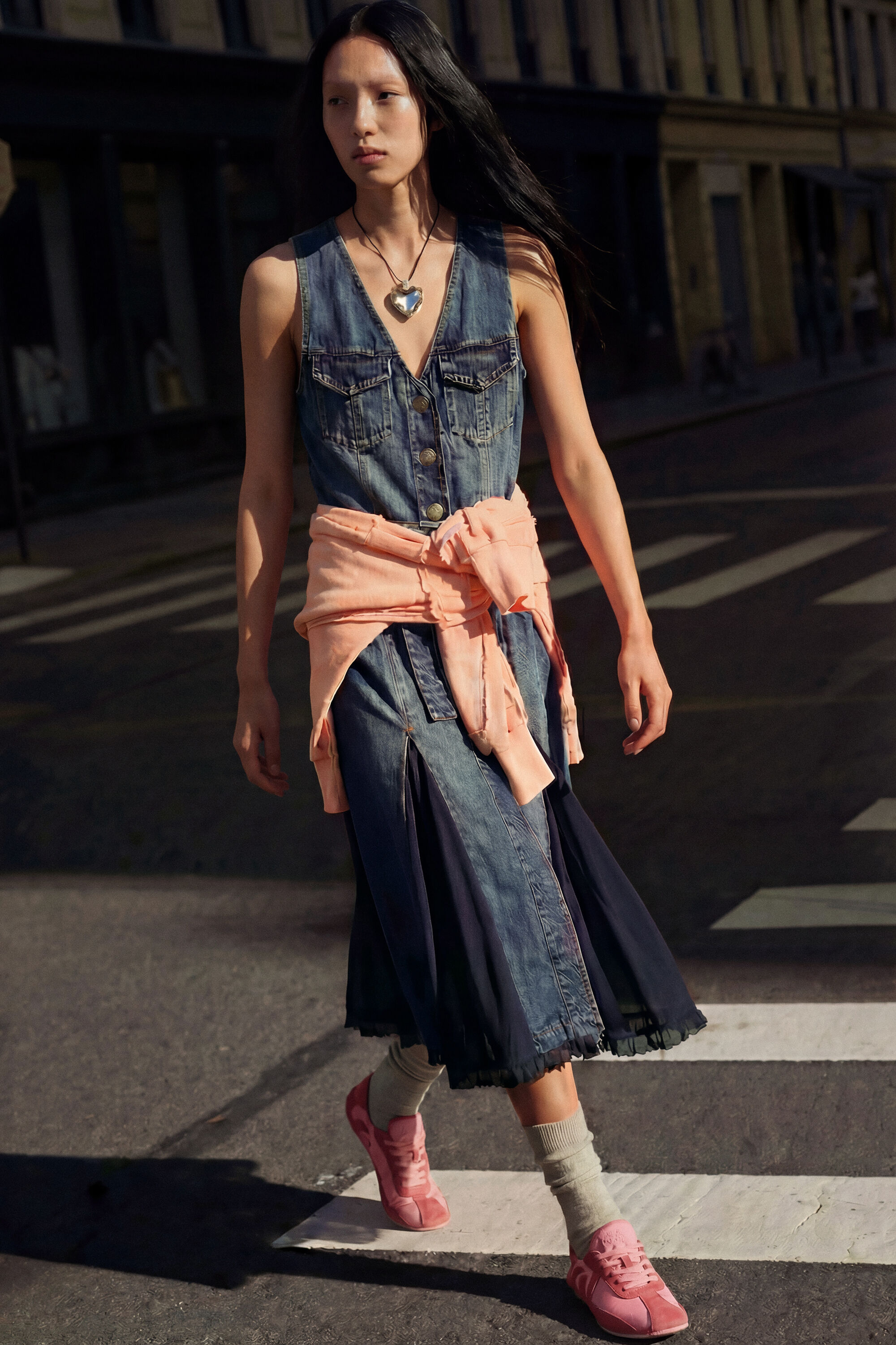 Desigual, Midikleid aus denim, Damen, Blau, S