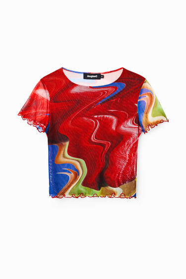 Camiseta corta tul marmoleado | Desigual