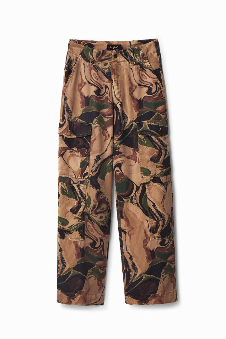 Pantalón cargo camuflaje psicodélico | Desigual