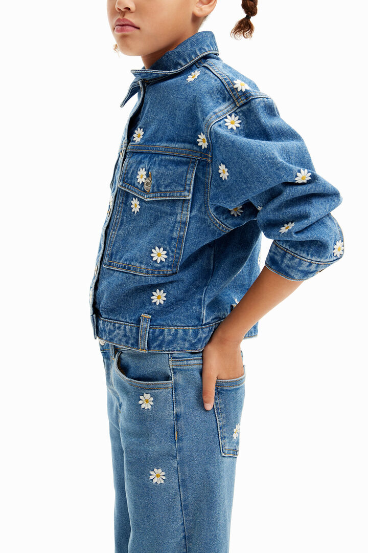 Wide-leg daisy jeans | Desigual