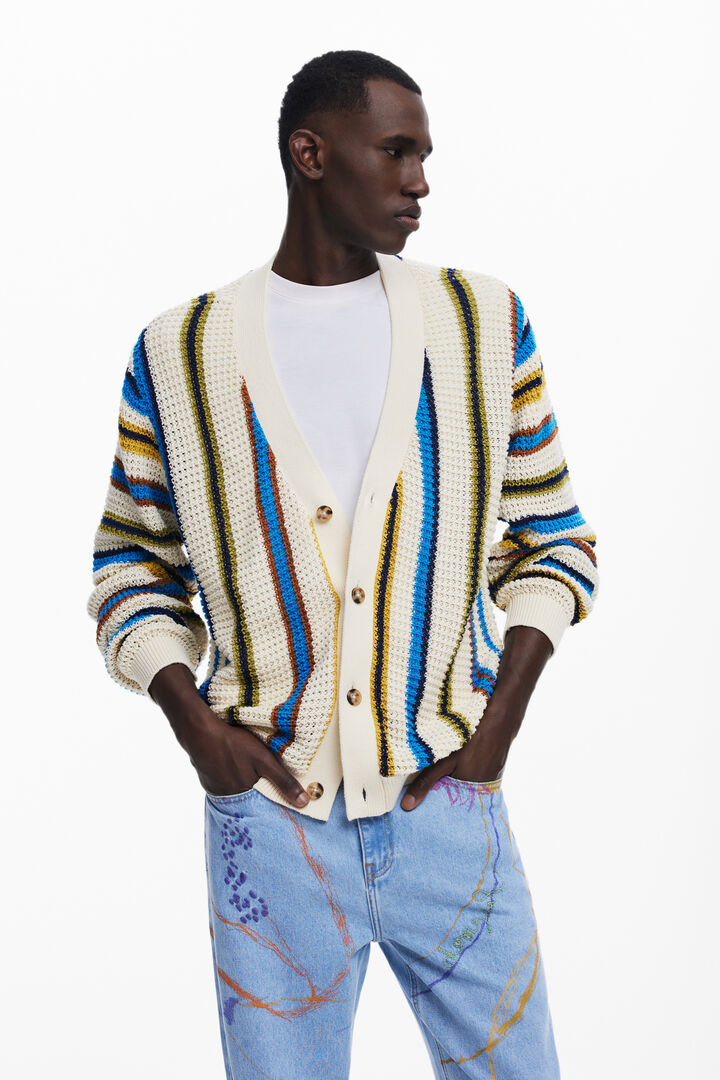 Striped knit cardigan | Desigual