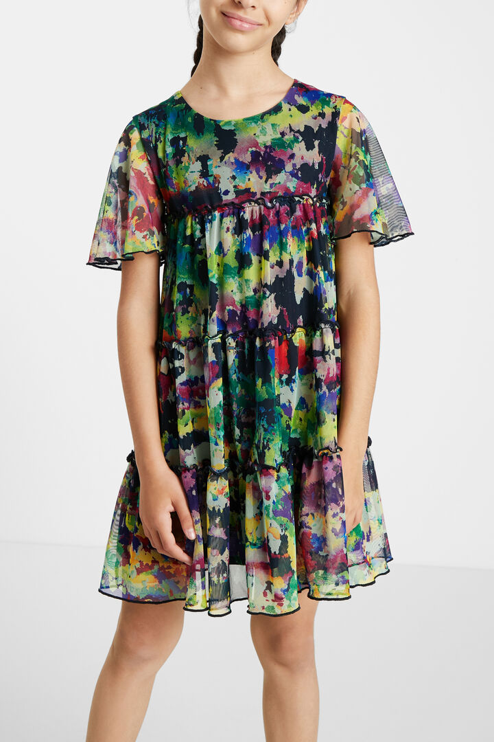 Vestido folhos arty | Desigual