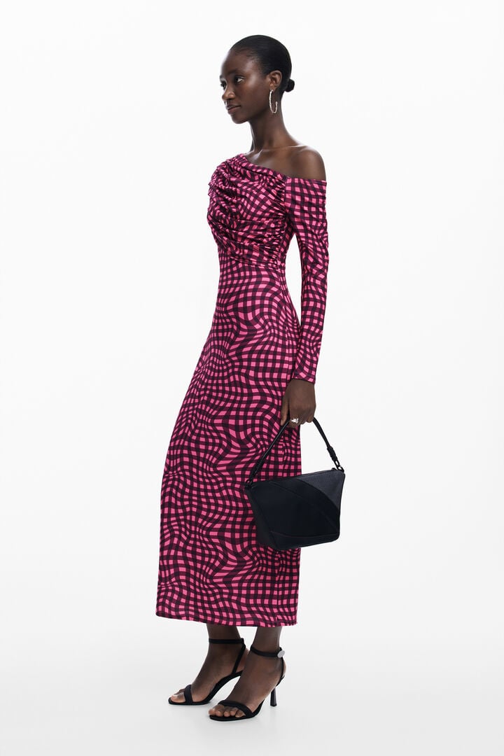 Psychedelic checkered dress | Desigual