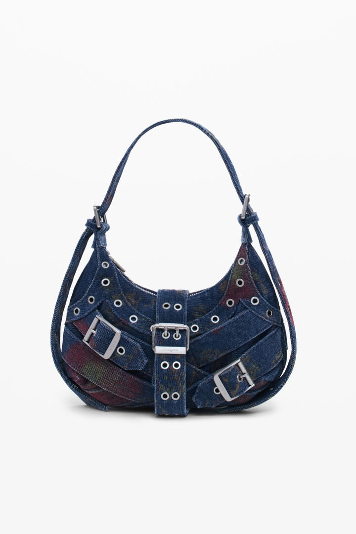 Sac en denim imprimé de taille moyenne
