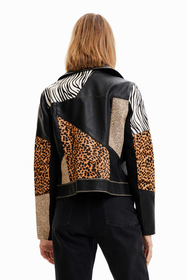 Animal print biker jacket | Desigual