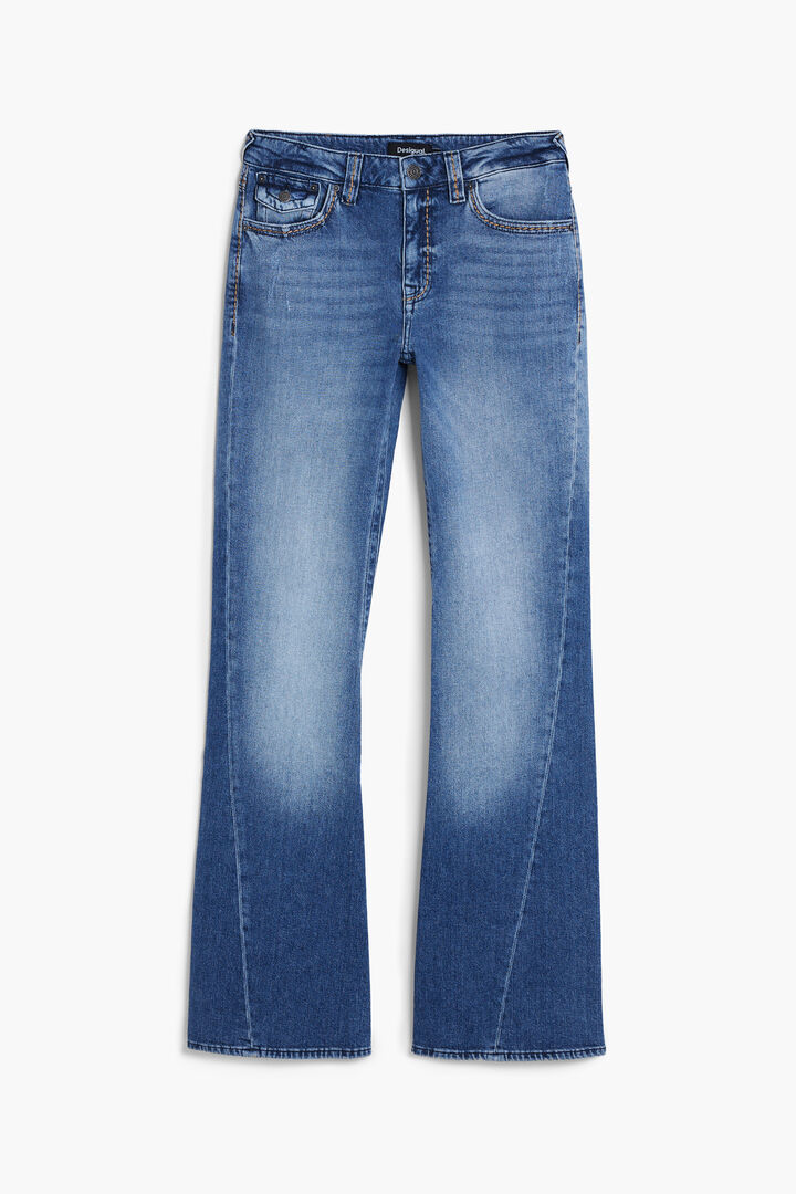 Flared jeans with twisted seam | Desigual