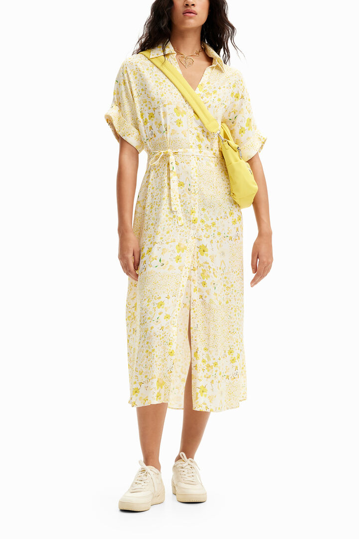 Floral midi shirt dress | Desigual