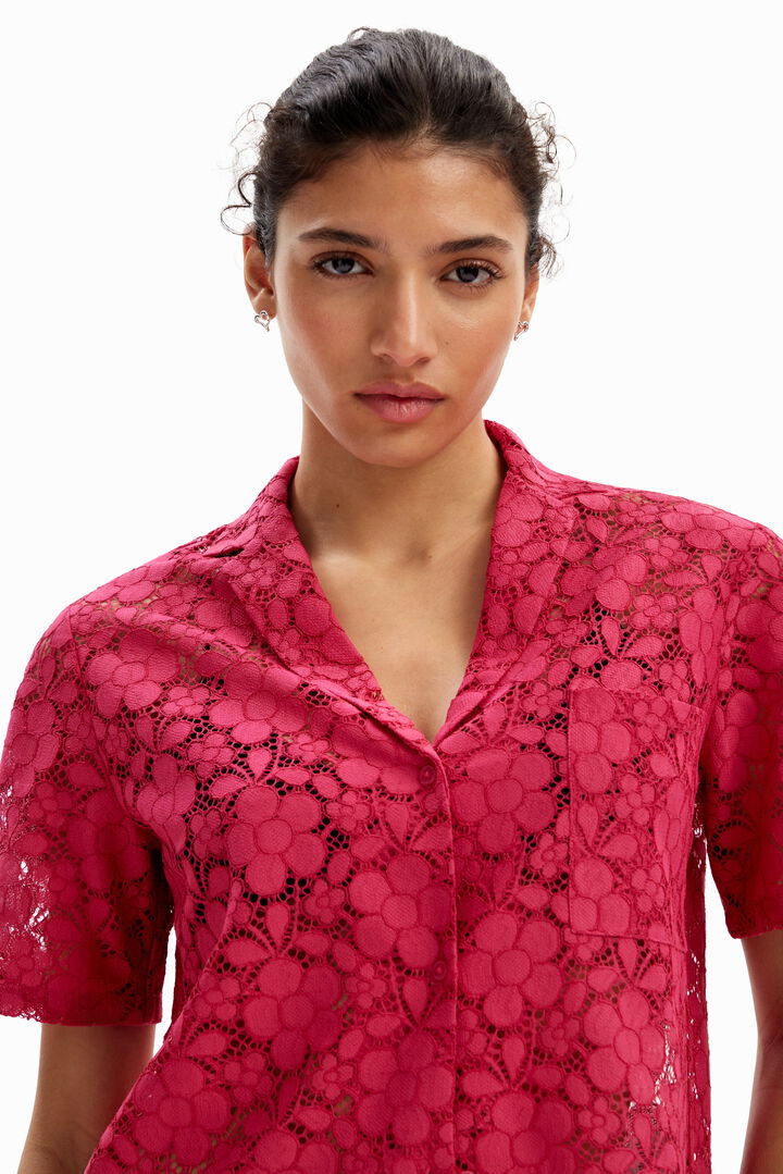 Short lace resort shirt | Desigual