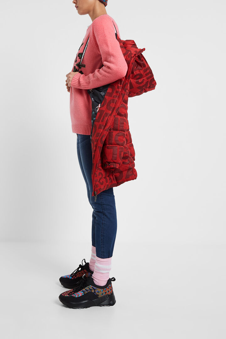 Long padded jacket letters | Desigual