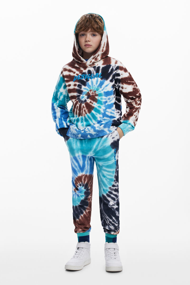 Sweat à capuche Tie-Dye logo | Desigual