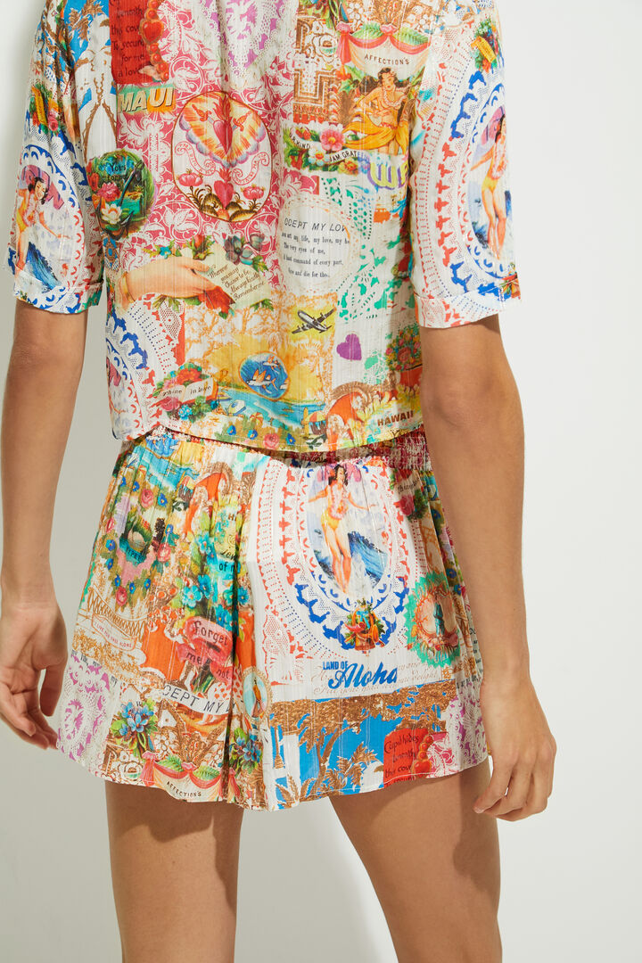 Havajské šortky s lurexem | Desigual