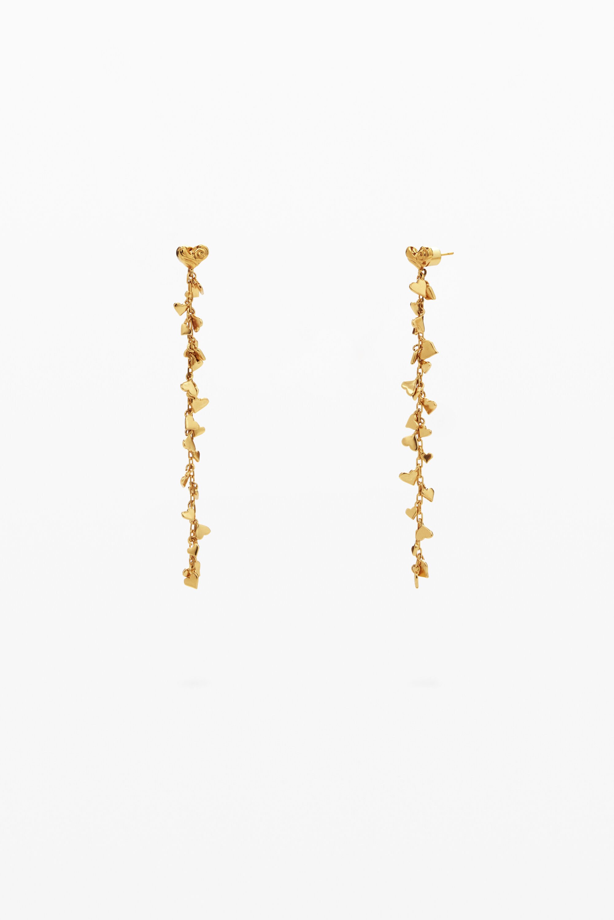 Zalio gold-plated cascade earrings