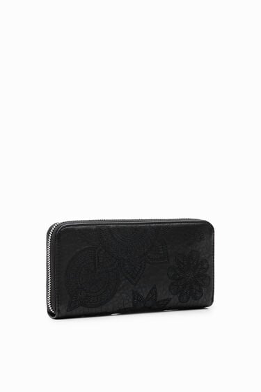 Large floral embroidery wallet | Desigual