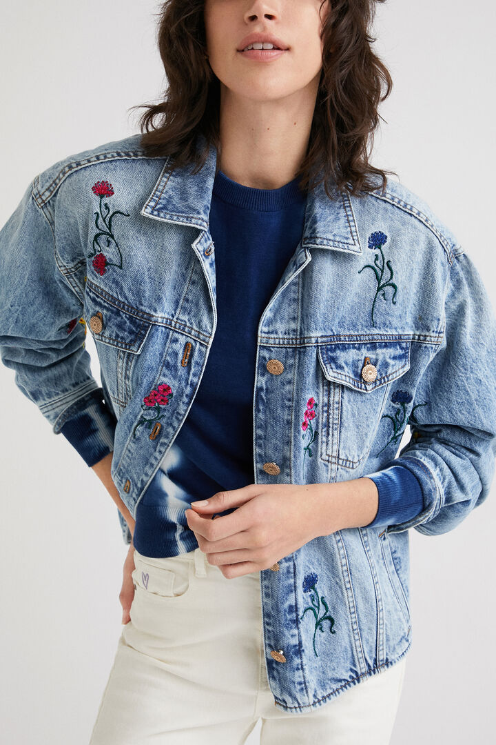 Sobrecamisa vaquera floral | Desigual