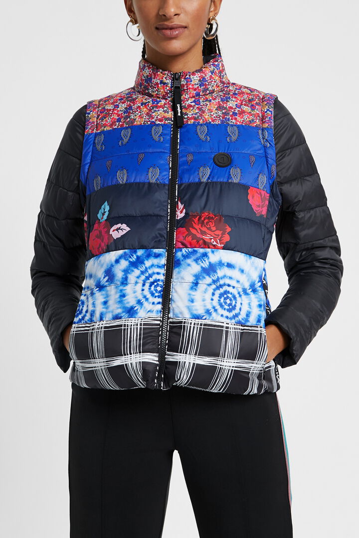 Doudoune éco-friendly patch imprimés | Desigual