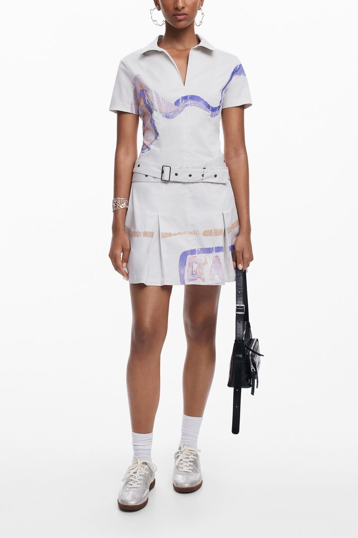 Vestido corto cinturón | Desigual