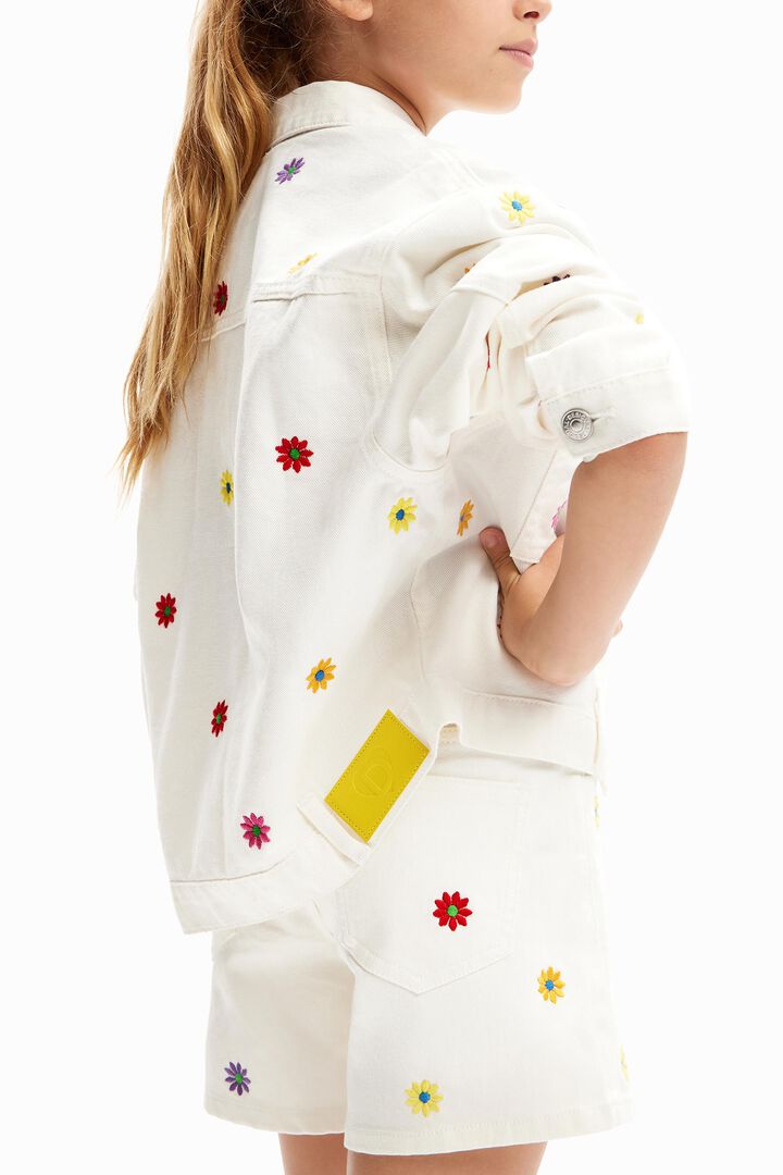 Chaqueta vaquera trucker margaritas | Desigual