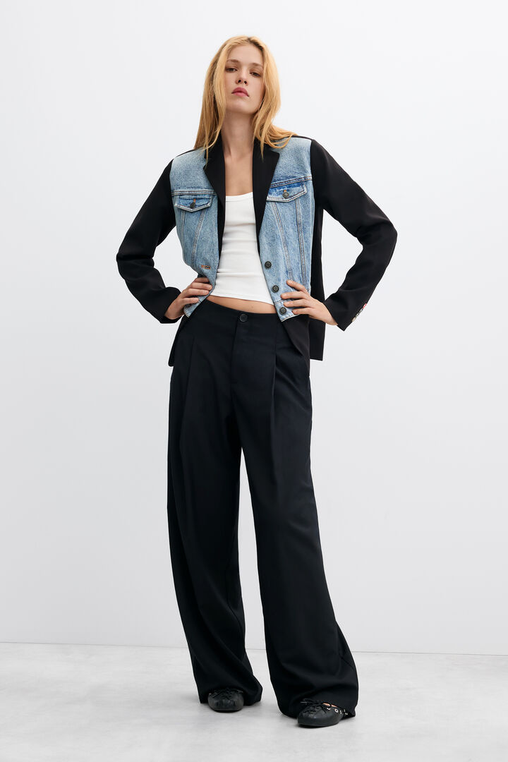 kombinovan&eacute; denim sako