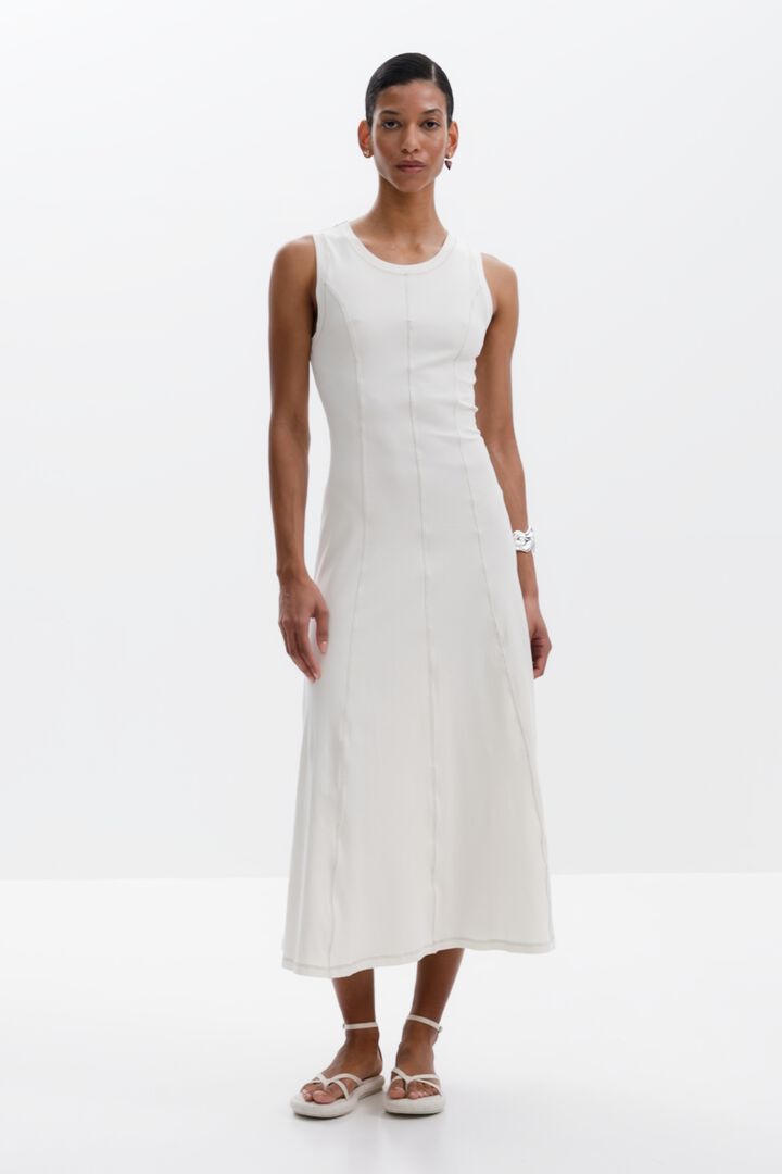 Vestido midi vaquero costuras | Desigual