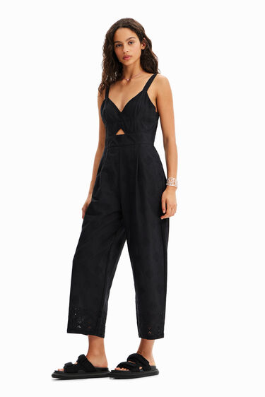 Flocked long jumpsuit | Desigual