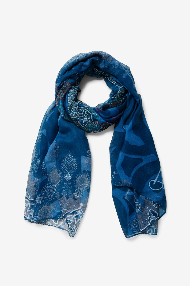 Rectangular oriental mandala scarf | Desigual