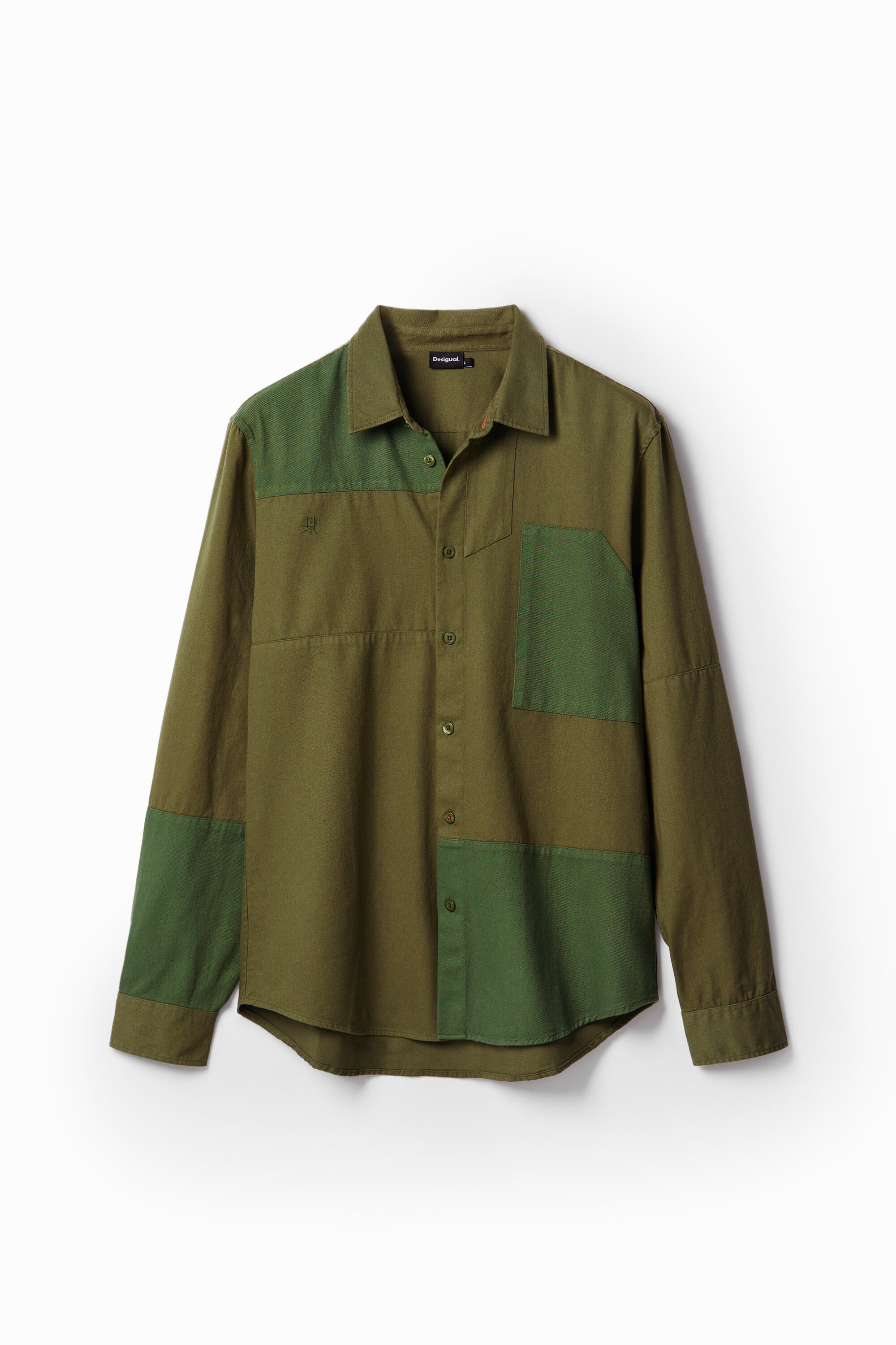 Patchwork twill shirt