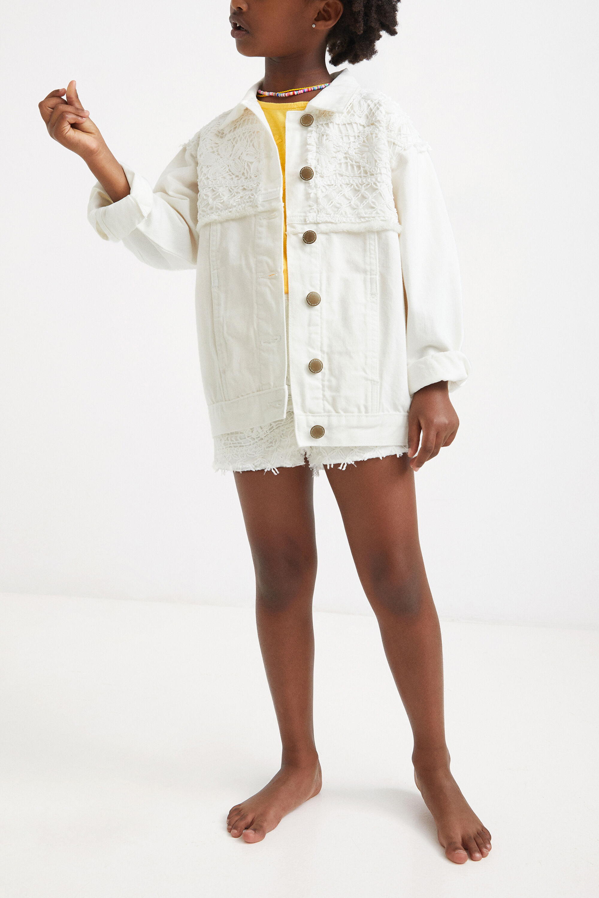 Weekday cord teddy best sale jacket in off white
