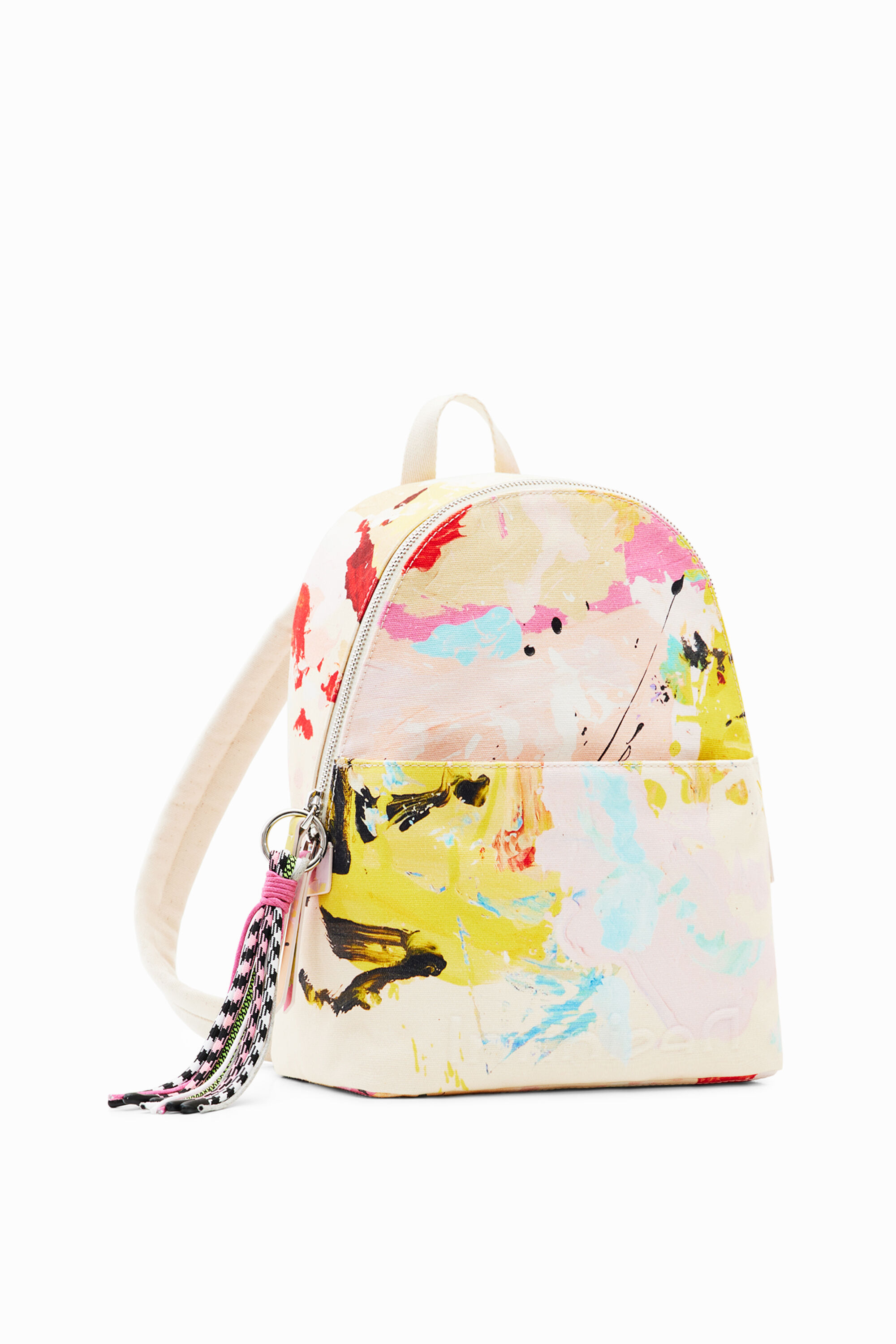Desigual Small Painting Backpack In White