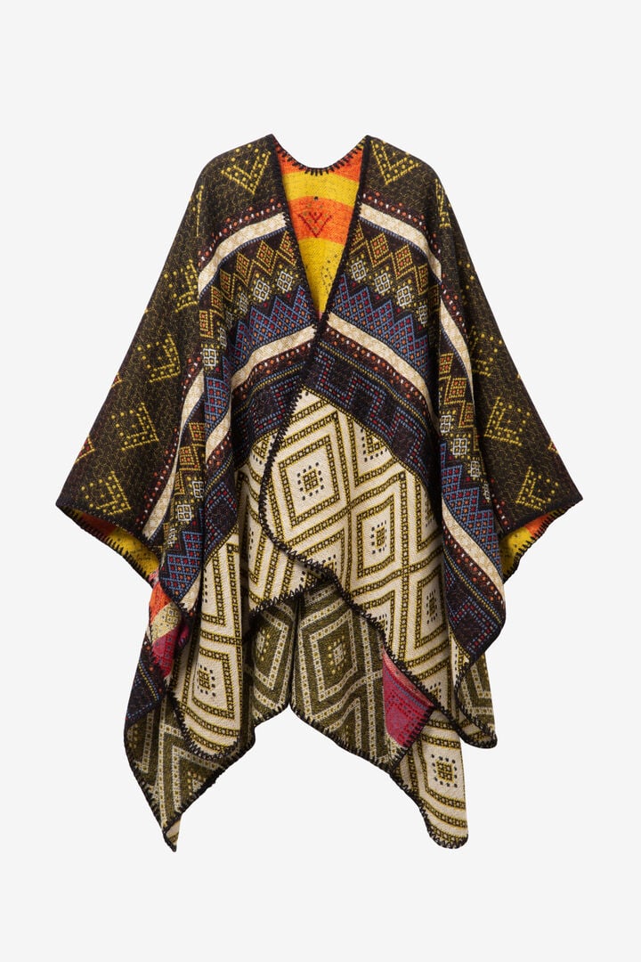 Ethnic square poncho | Desigual