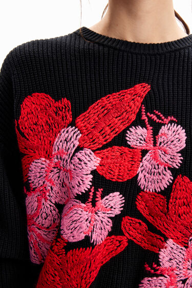 Jersei brodat flors | Desigual