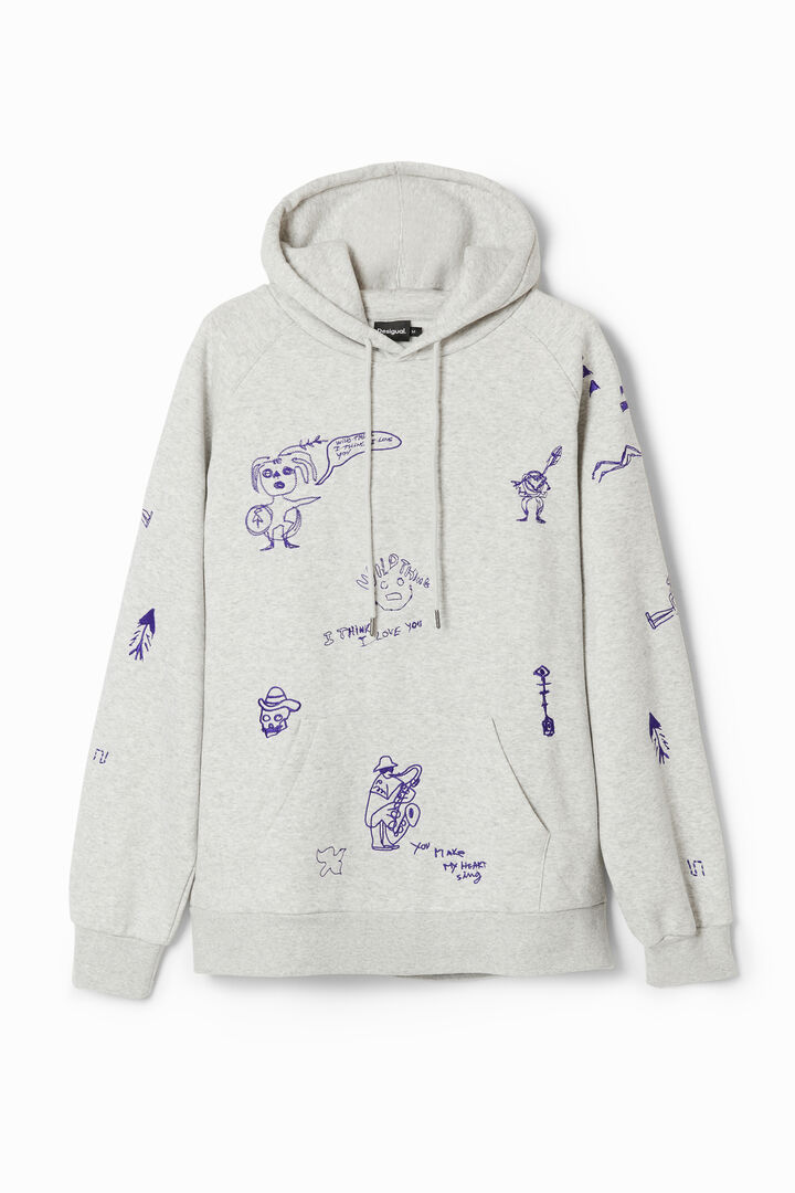 Embroidered hoodie | Desigual